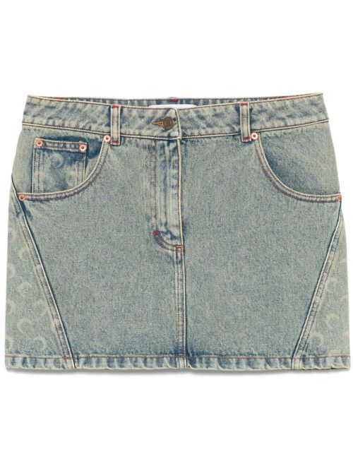 Moon Laser denim mini skirt - Blue