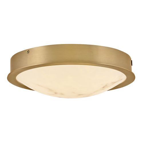 Lacquered Brass LED Flush Mount from the Cava Collection