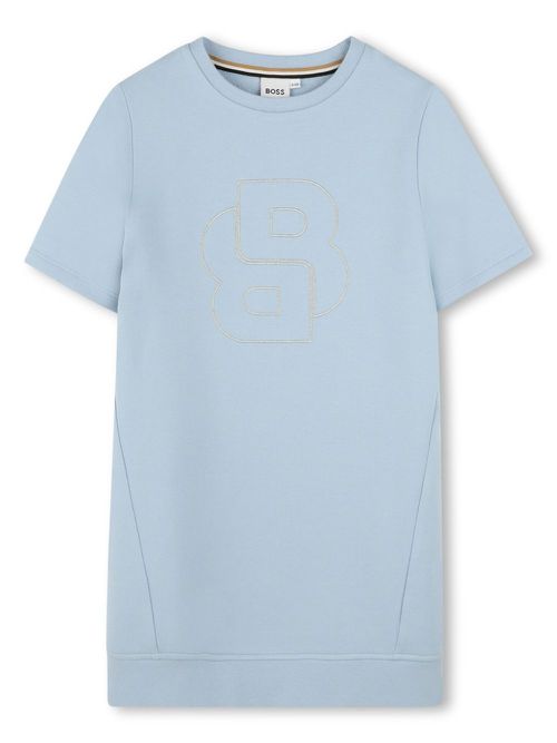 Short-sleeved dress - Blue
