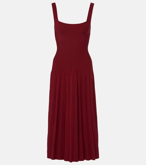 Beaton chiffon-trimmed velvet maxi dress