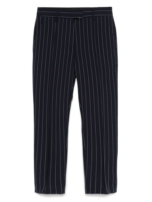 Wool straight-leg trousers - Blue