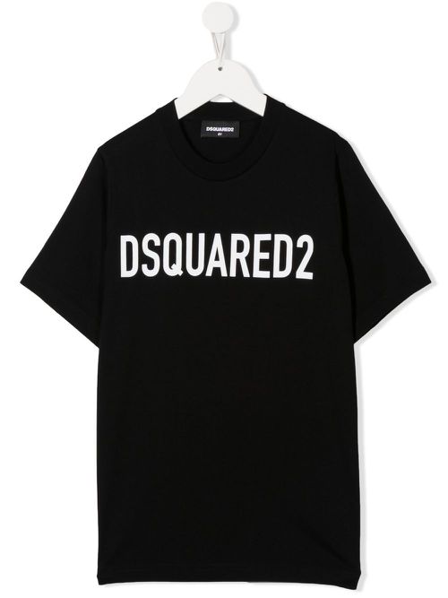 Logo-print crew-neck T-shirt - Black