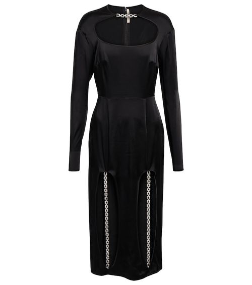Cutout embellished midi dress