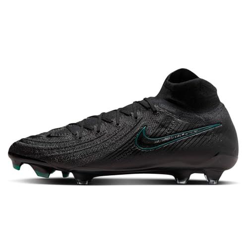 Nike Phantom Luna 2 Elite FG High-Top Soccer Cleats (FJ2572-002, Black/Deep Jungle/Black)