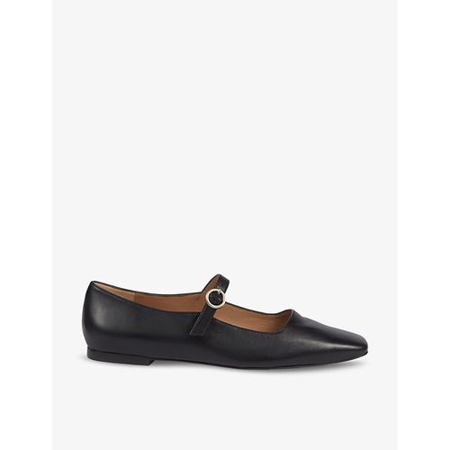 Womens Bla-black Willow Mary-jane Leather Flats