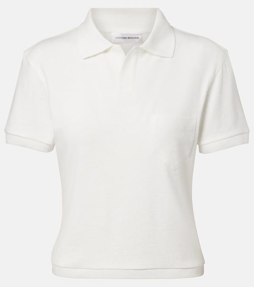 Cotton and linen polo shirt