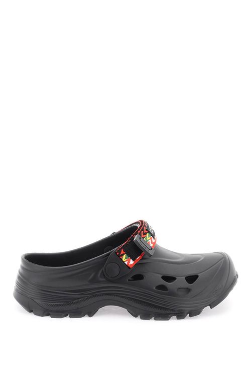 -Clogs In Gomma Con Nastro Multicolore-Donna