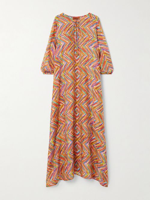 Mare Printed Cotton And Silk-blend Kaftan - Multi