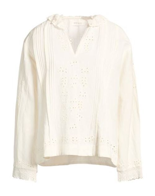 Woman Top Off white Size 10 Linen, Organic cotton