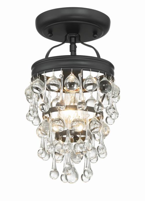 Calypso 1-Light Semi-Flush Mount in Matte Black