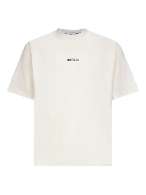 Logo-print crew neck T-shirt - Neutrals