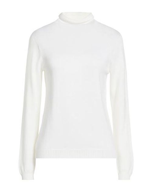 Woman Turtleneck Cream Size 4 Virgin Wool