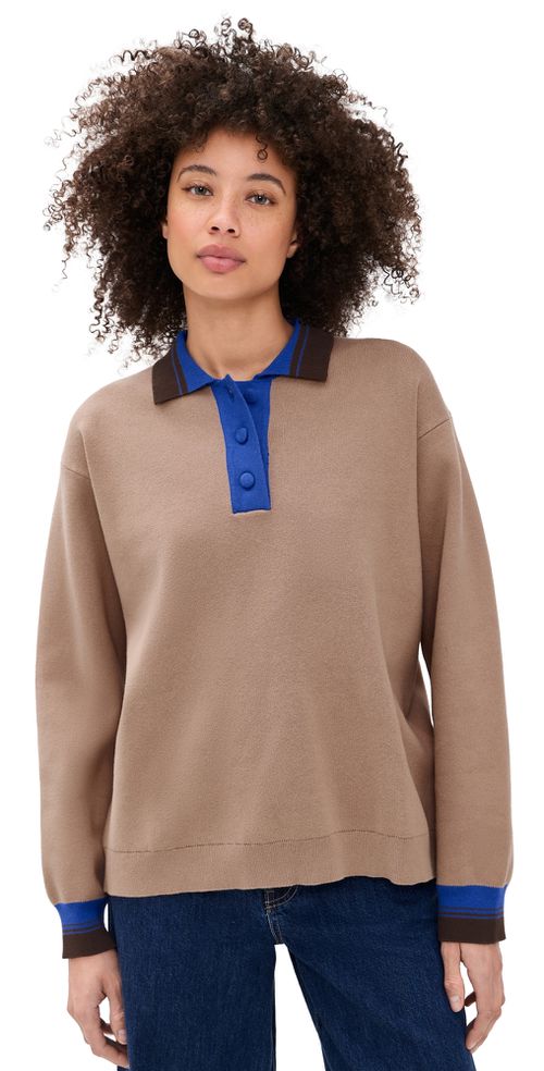 Chira Pullover Camel Blue Mix