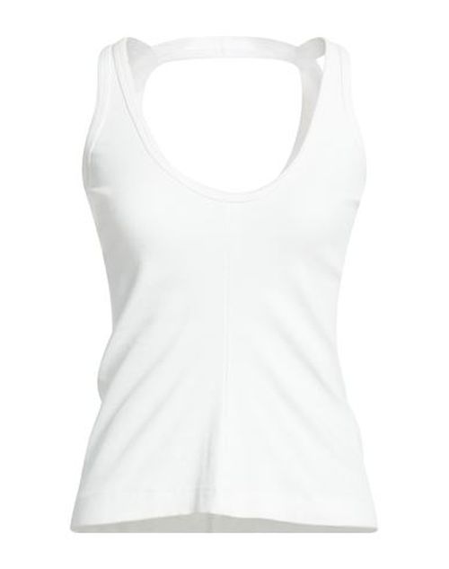 Woman Top White Size M Cotton, Elastane