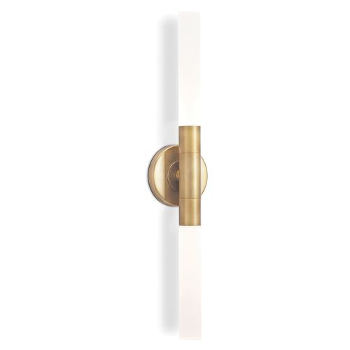 Natural Brass Wall Sconce from the Wick Collection