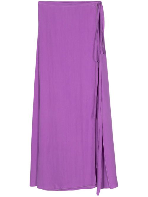Wrap silk skirt - Purple
