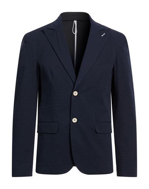 Bl.11 Block Eleven Man Blazer Midnight blue Size 38 Cotton, Elastane