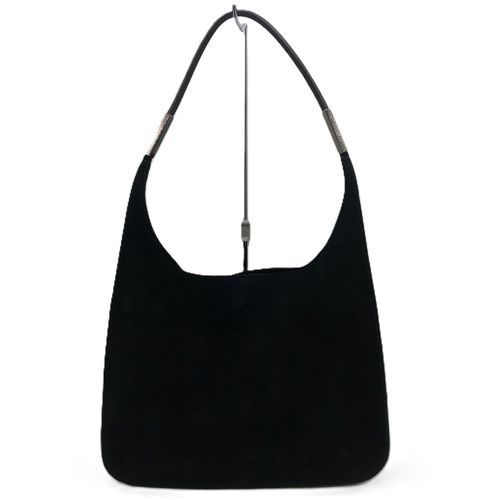 Gucci Black Suede Handbag Shoulder Bag Pre-Owned