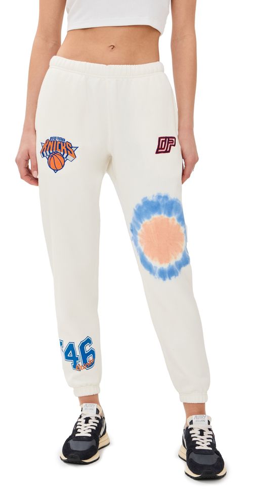 NY Knicks Bullseye Sweatpants White