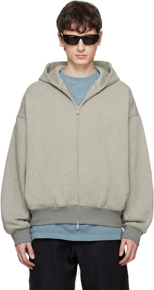 Gray Signature Classic Full Zip Hoodie