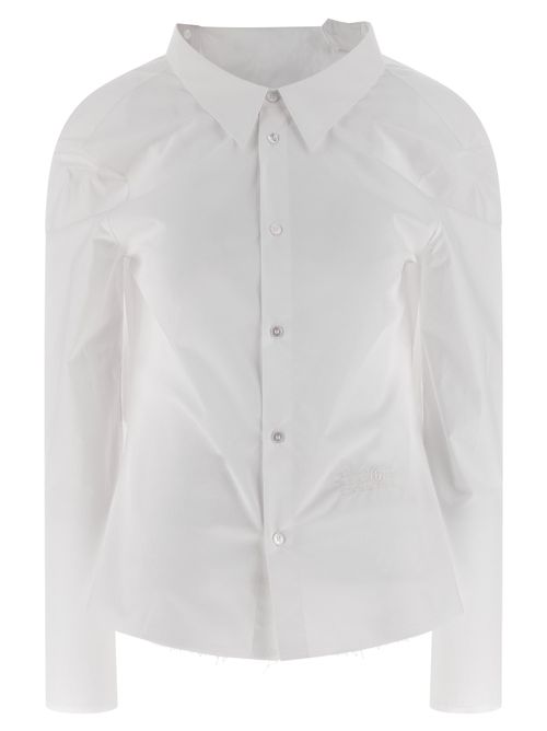 Embroidered Cotton Poplin Blouse — White