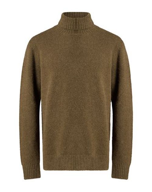 Man Turtleneck Dark green Size 44 Alpaca wool, Polyamide, Wool, Elastane