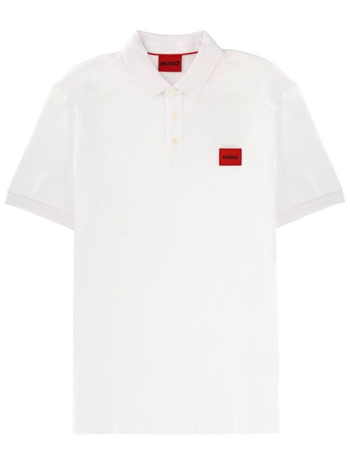 White Logo Shirt Collar Polo