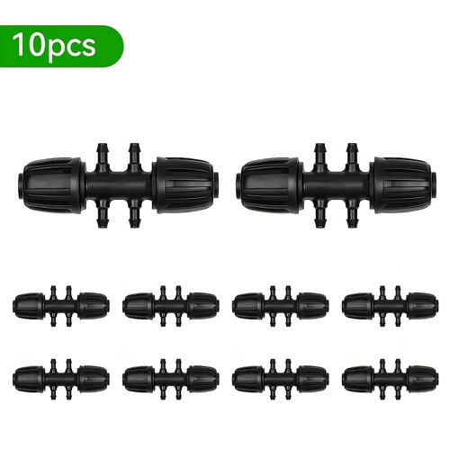 TEMU 8/12 Inch Pipe /7 Inch Irrigation Tube Drip Irrigation Accessories With Barb Tapered Hexagonal Accessories For Garden, Lawn And Agricultura