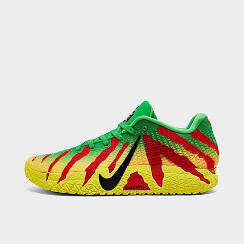 Men's Ja 3 Basketball Shoes in Green Spark/Black/University Red