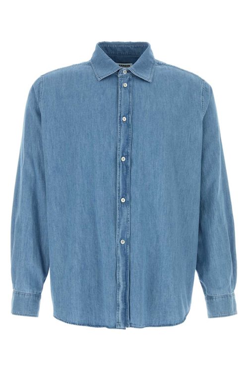 Cotton Denim Shirt — Blue