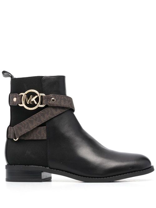 Rory logo-trim boots - Black