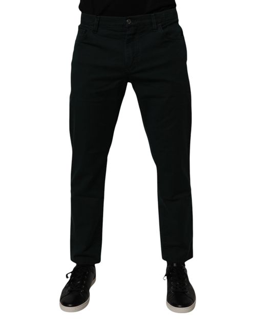 Loose Cotton Denim Jeans — Black