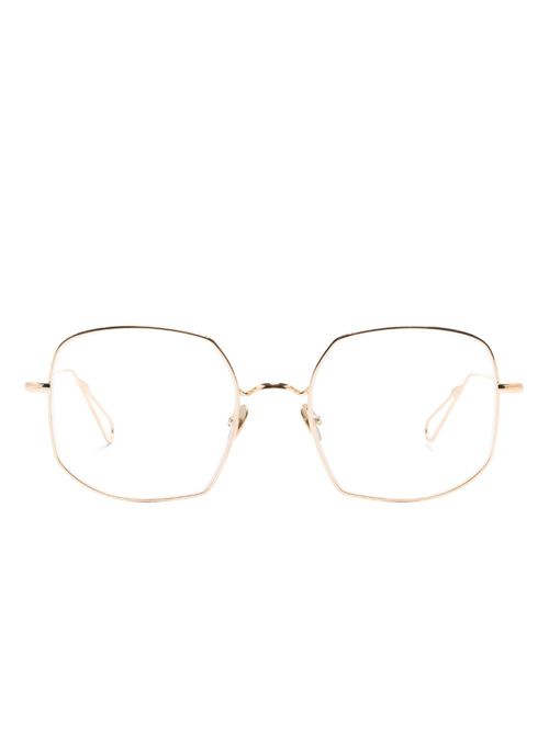 Oversize square-frame glasses - Gold