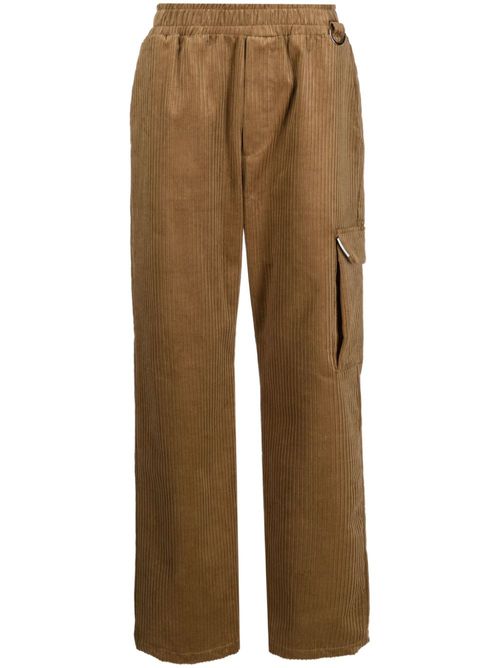 Corduroy straight-leg trousers - Neutrals