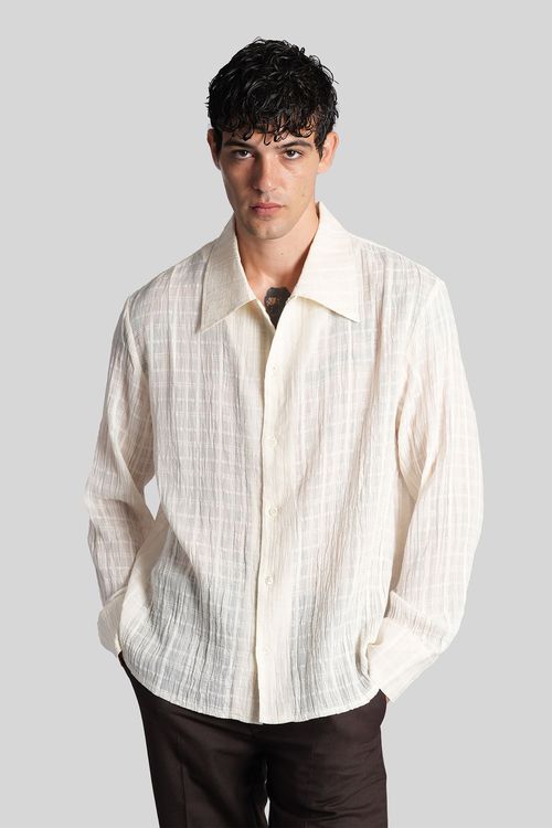 Ignacio Shirt In Beige Cotton