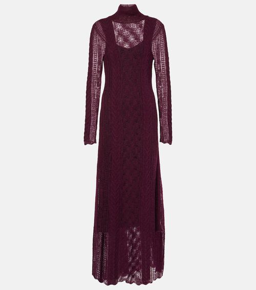 Kassia open-knit wool-blend maxi dress