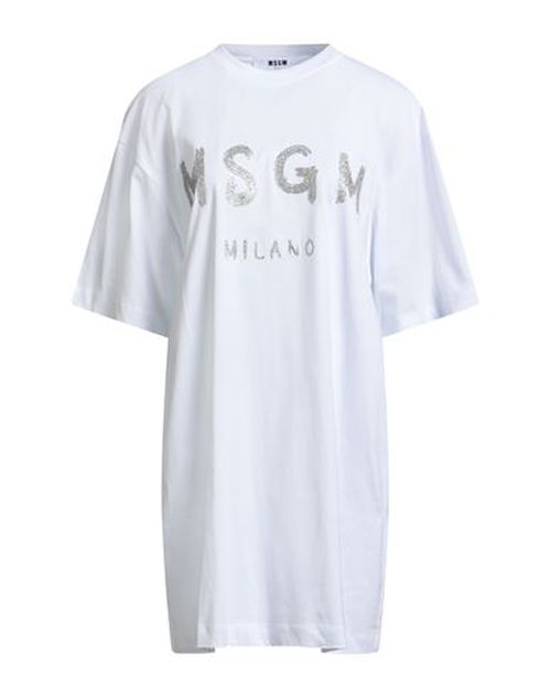 Woman Mini dress White Size S Cotton