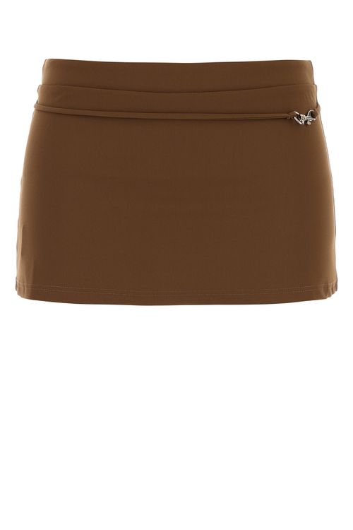GIMAGUAS Brown stretch nylon Carolina mini skirt