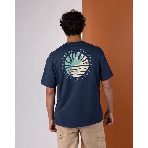 Saltrock Yin Yang Sun Mens Short Sleeve T-Shirt in Blue