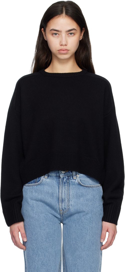 Black BRUZZI LDS Cropped Sweater