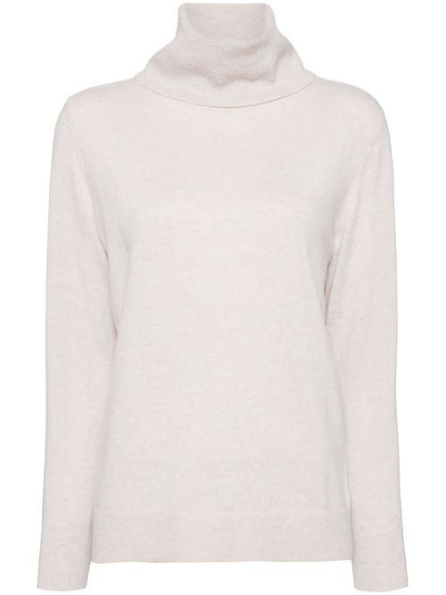 Loose roll-neck jumper - Neutrals