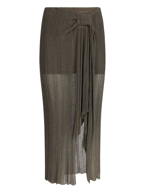 Knitted midi skirt - Green