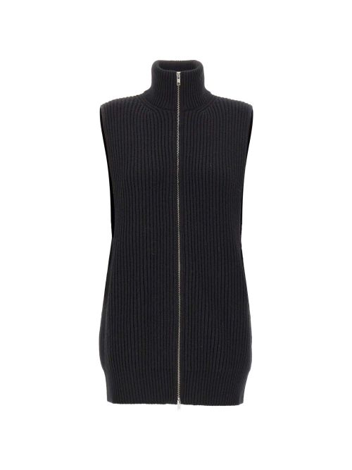Ribbed Wool Vest — Black