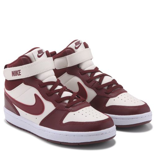 Kids' Court Borough Mid 2 High Top Sneaker Little Kid Shoes (Sail/Burgandy)