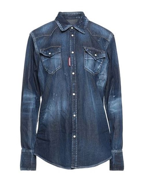 Woman Denim shirt Blue Size 0 Cotton, Elastane