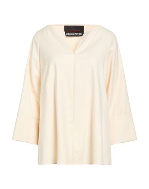 Collection Privēe? Woman Top Ivory Size 10 Polyester, Rayon, Elastic fibres