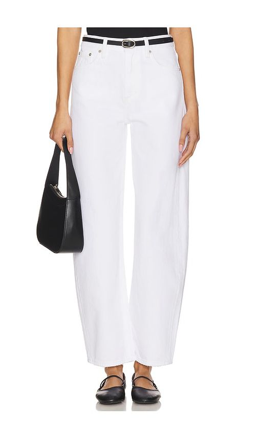 PISTOLA Wes High Rise Barrel Jeans in White.  33. Also in 24, 25, 26, 27, 28, 29, 30