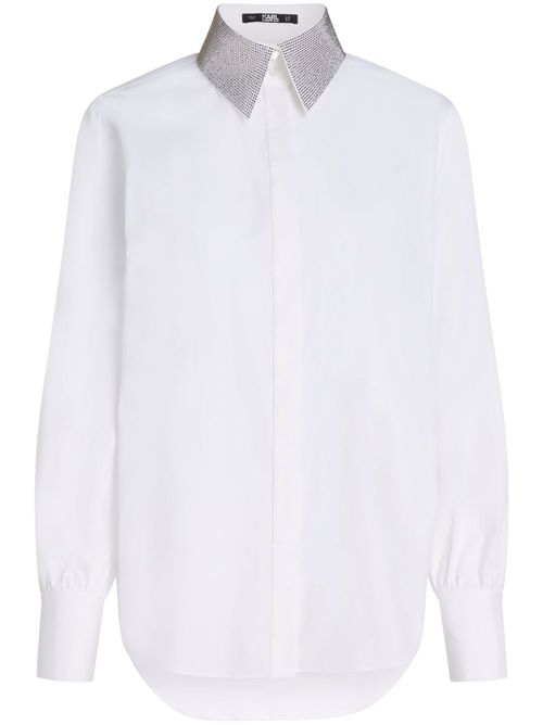 Essentials rhinestone-embellished shirt - White