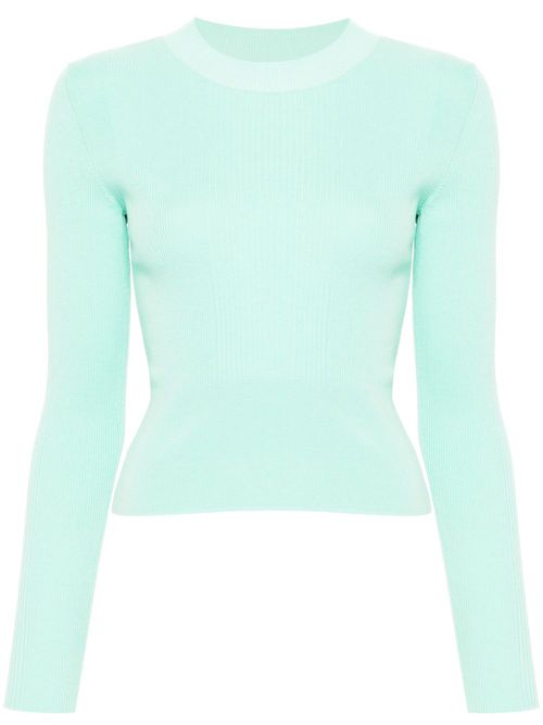 Ribbed-knit jumper - Blue