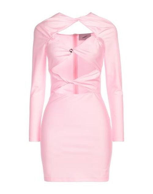 Woman Mini dress Pink Size L Polyamide, Elastane